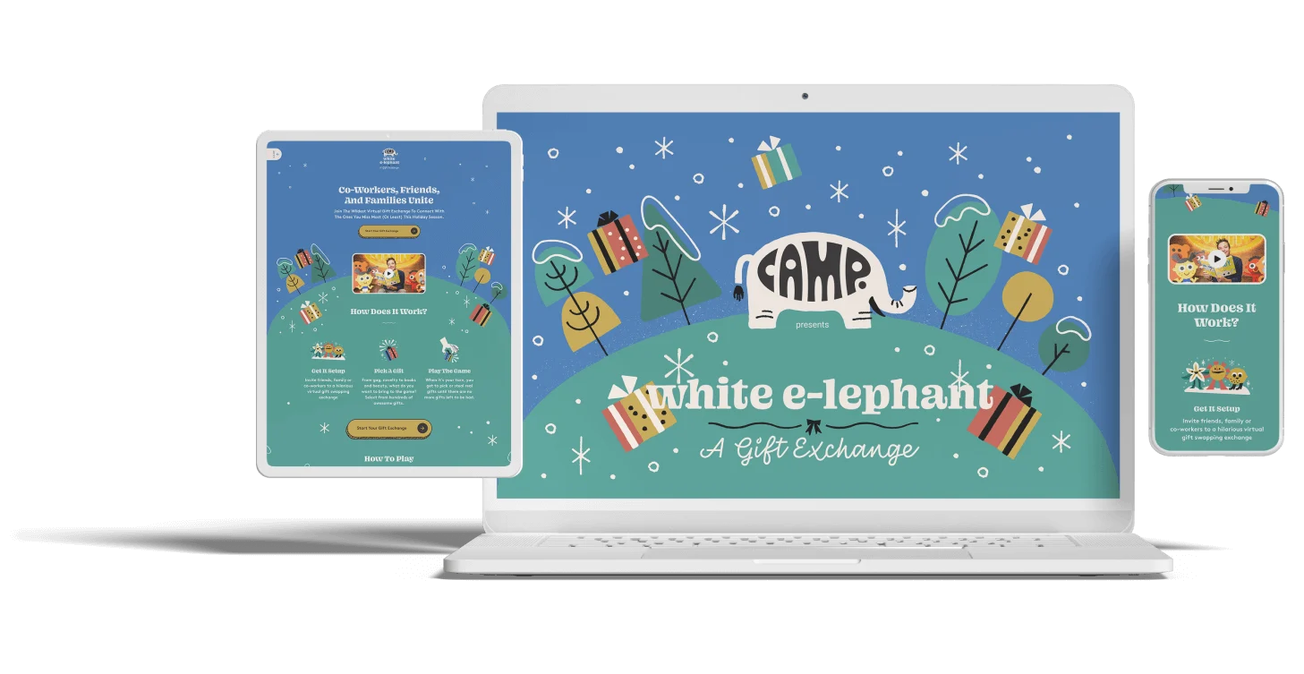 camp.com /white elephant cover image